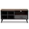 Baxton Studio Garrick Modern and Contemporary Two-Tone Grey and Walnut Brown Finished Wood 1-Drawer TV Stand 180-11226-Zoro - alternate 3